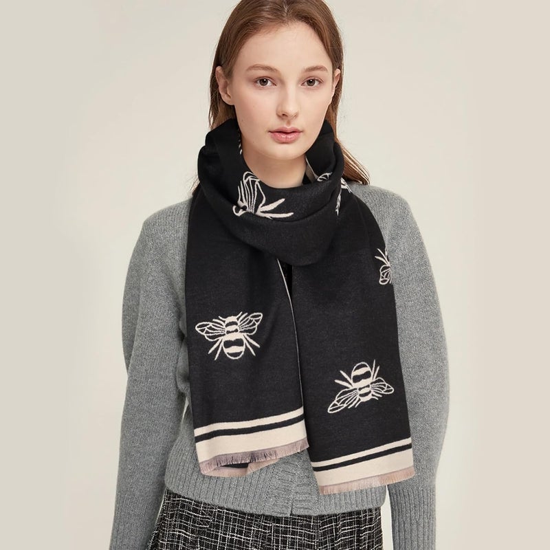 EXTREE Scarfs for Women Pashmina Silky Shawl Wrap for Evening Dressing Blanket Open Front Poncho Cape - Image 5